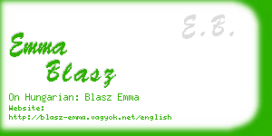 emma blasz business card